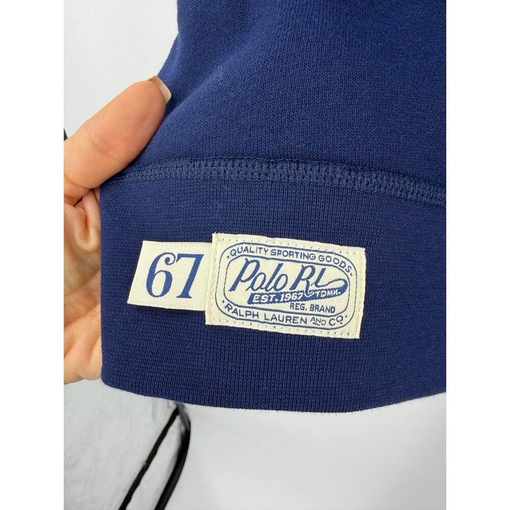 Polo Ralph Lauren Mens Logo Fleece Sweatshirt Size 2X Navy Crew Neck Preppy NWT - Picture 6 of 13